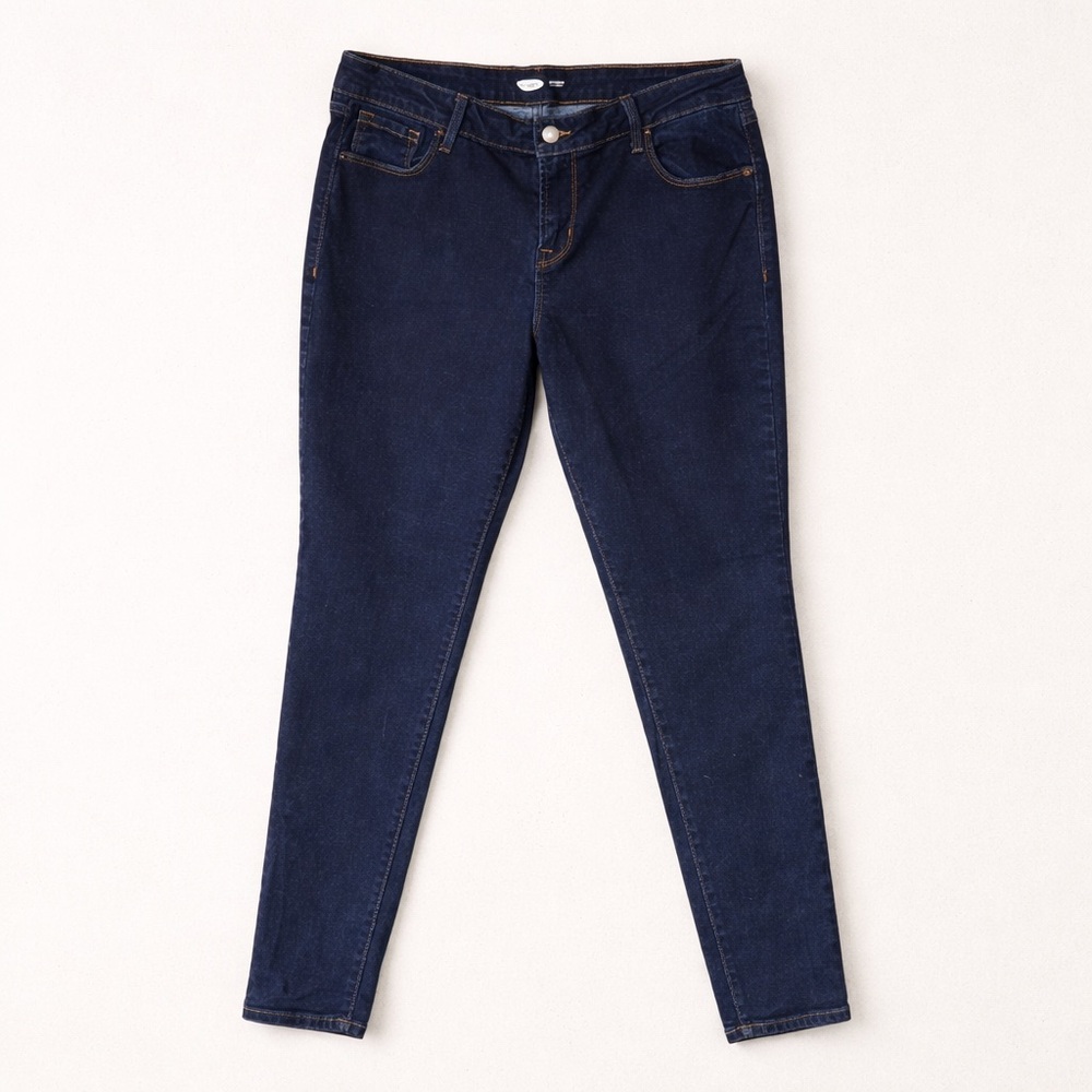 Old Navy Rockstar Super Skinny Jeans 14 Petite Dark Wash Stretch Denim